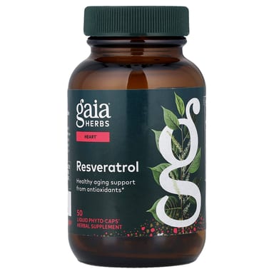 Ресвератрол Gaia Herbs, оттенок 50 Liquid Phyto-Caps®, жидкая форма