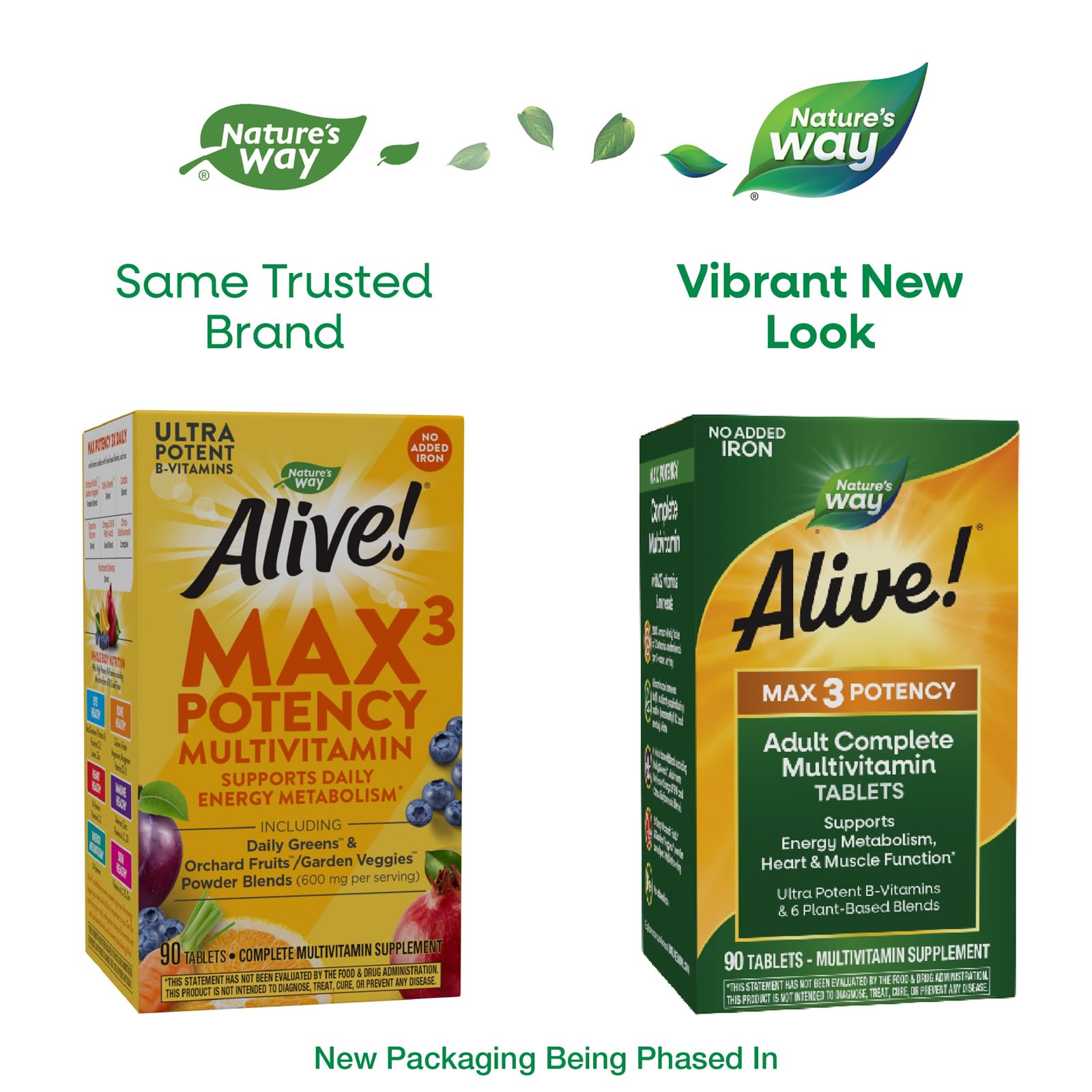 Мультивитамины Nature's Way Alive!® Max3 Potency Adult Complete No Added Iron, 90 таблеток — фото 5