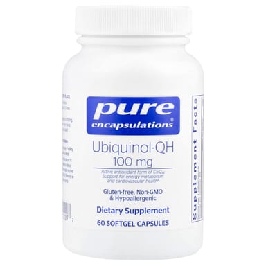 Убихинол Pure Encapsulations -QH, 100 мг, 60 мягких капсул