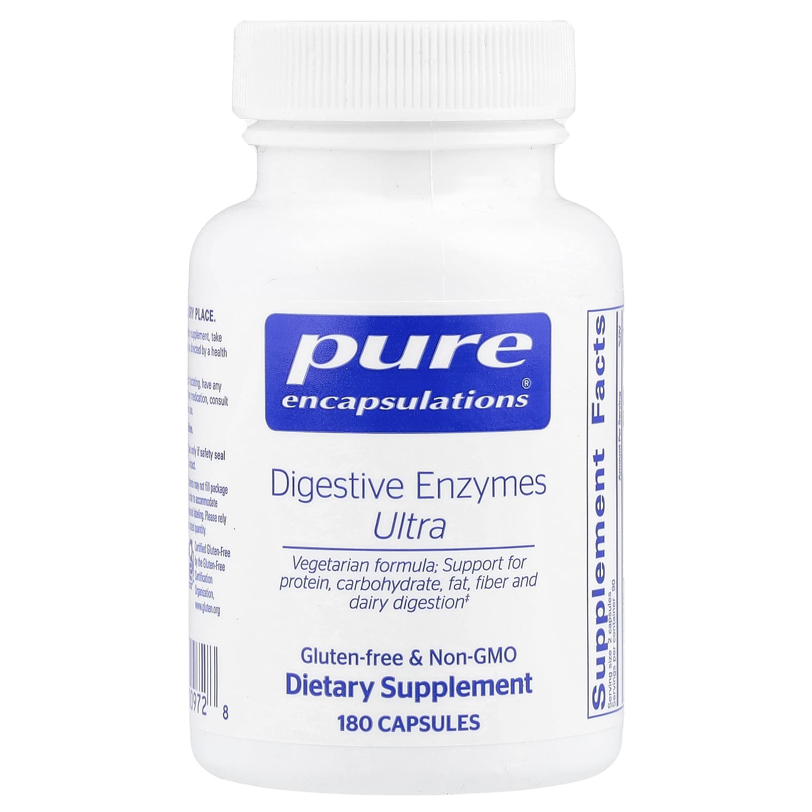 Пищеварительные ферменты Pure Encapsulations Ultra, 180 капсул