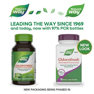 Хлорофилл Nature's Way Chlorofresh® Concentrate, 50 мг, 90 мягких капсул