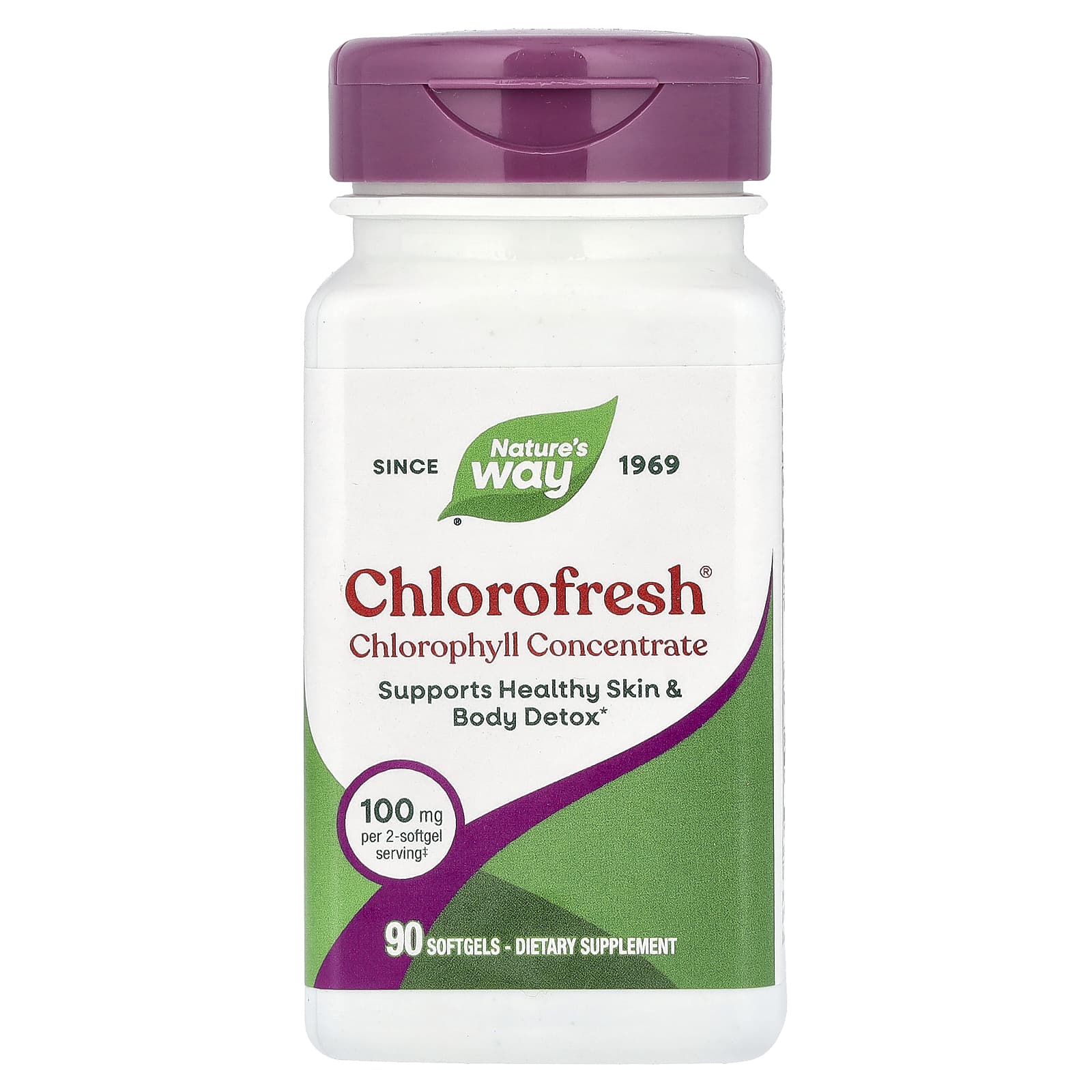 Хлорофилл Nature's Way Chlorofresh® Concentrate, 50 мг, 90 мягких капсул — фото 2