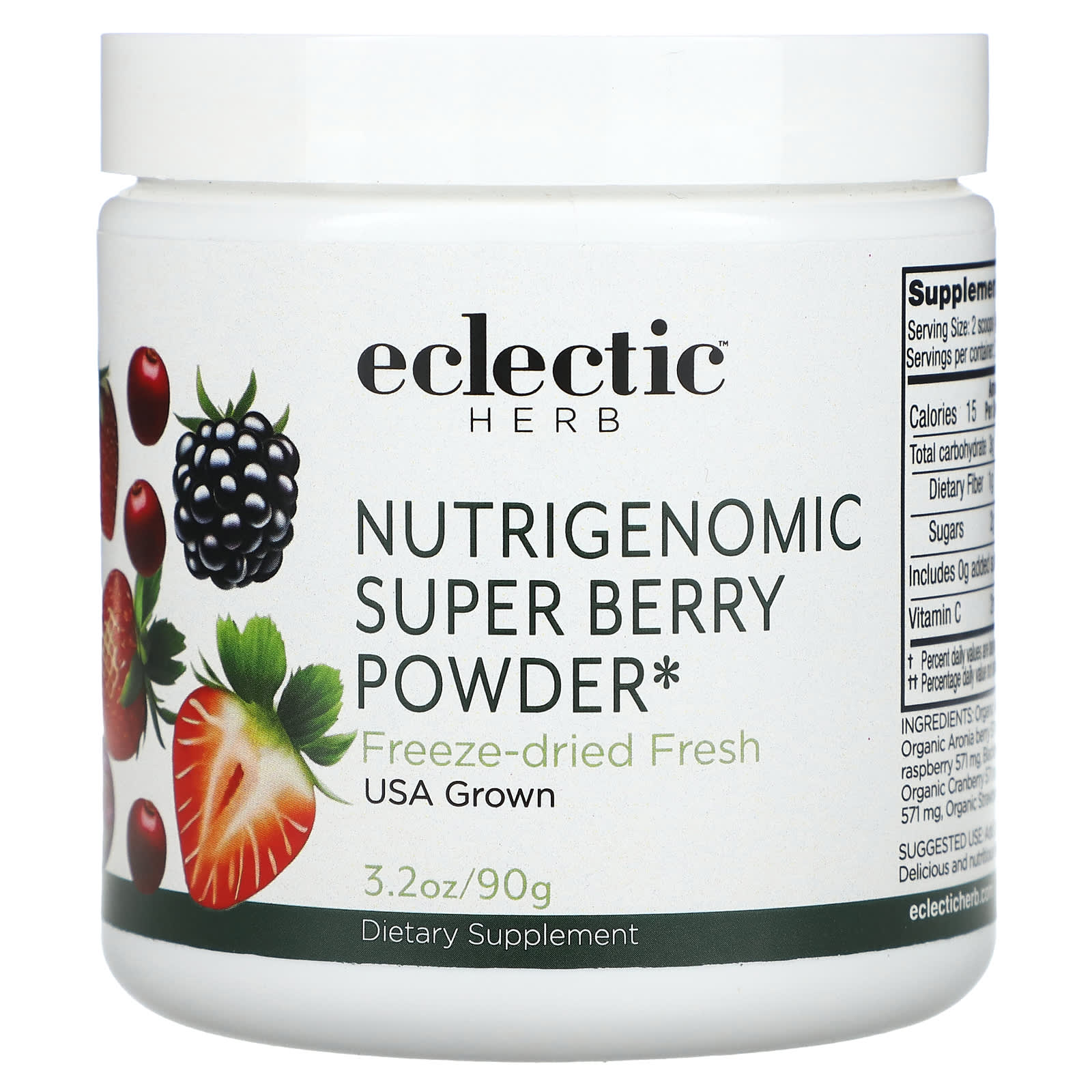 Порошок Eclectic Herb, вкус Nutrigenomic Super Berry Powder, 90 г