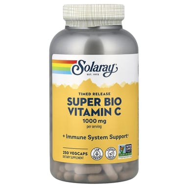 Витамин C Solaray Super Bio Timed Release, 250 растительных капсул