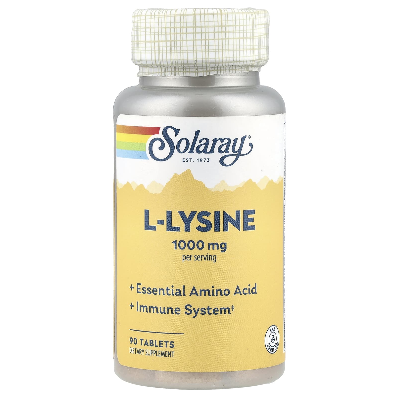 L-лизин Solaray L-Lysine, 90 таблеток