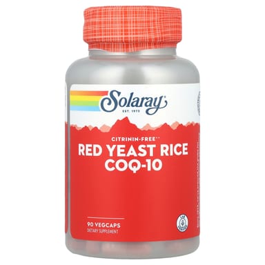 Коэнзим Q10 Solaray Red Yeast Rice, 90 растительных капсул