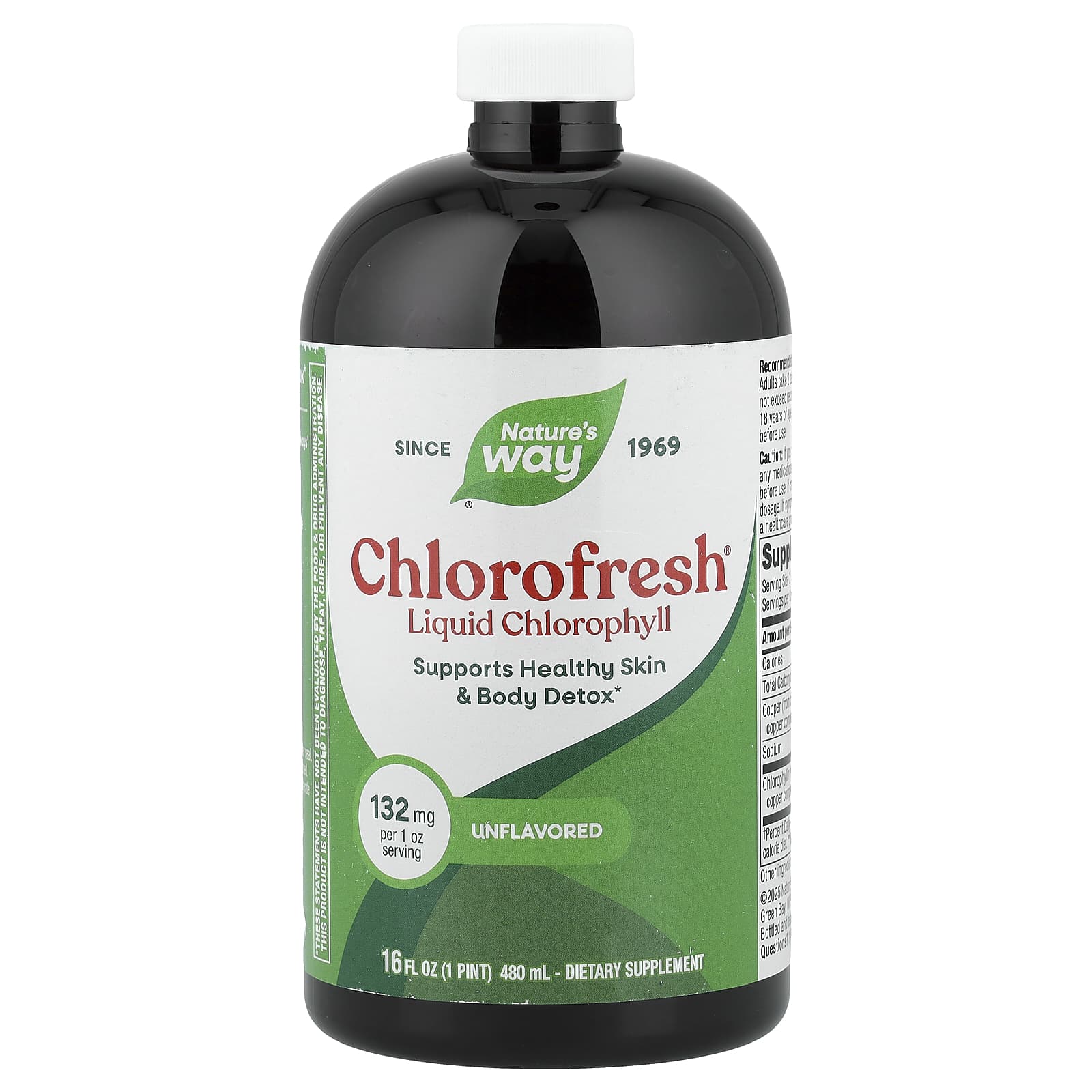 Хлорофилл Nature's Way Chlorofresh® Liquid, без вкуса, 480 мл, жидкая форма