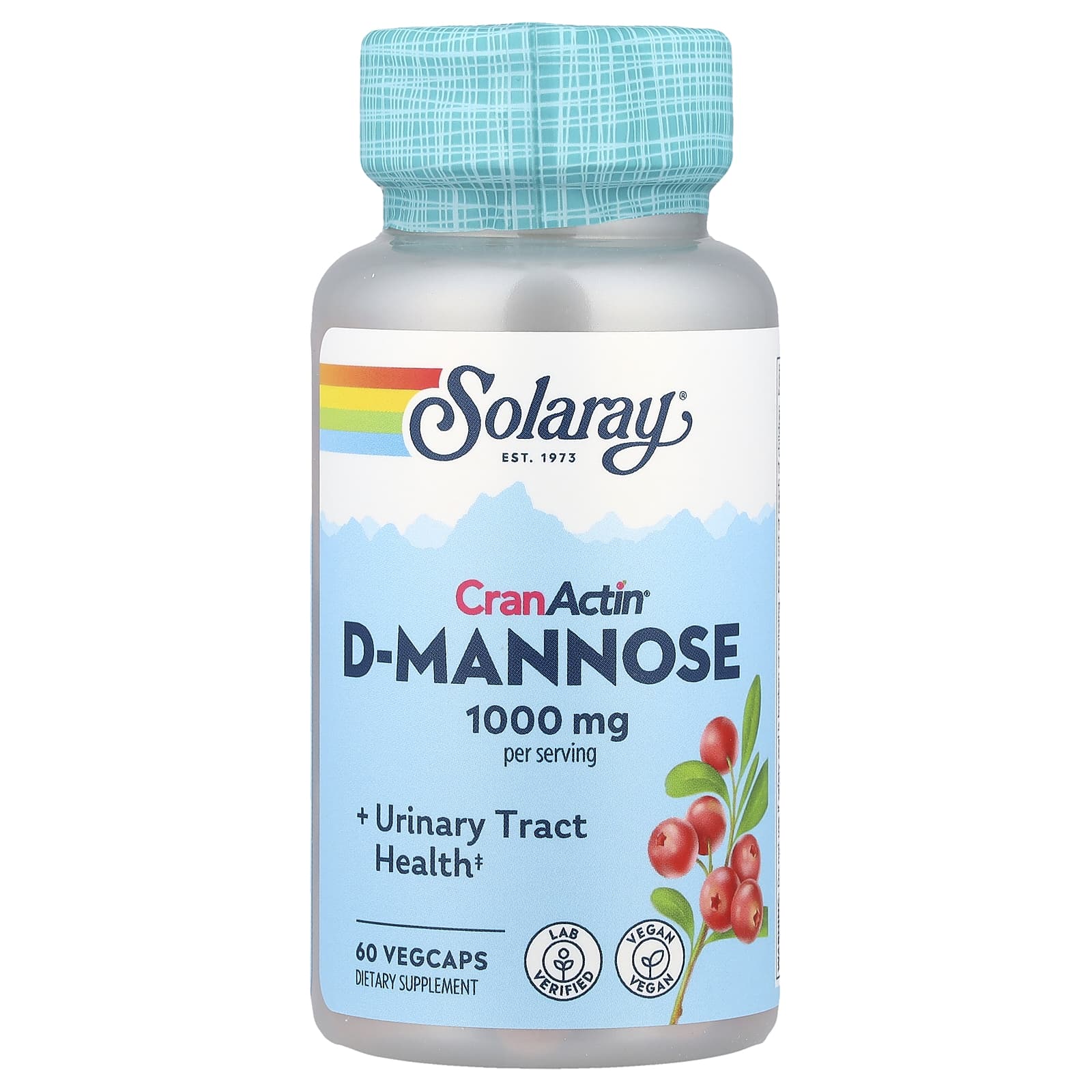D-манноза Solaray CranActin® D-Mannose, 60 растительных капсул