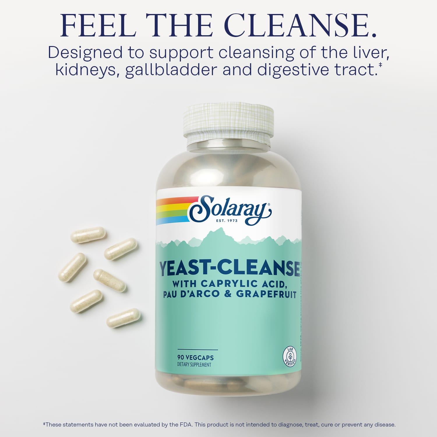 Комплекс Candida/Yeast Support Solaray Yeast-Cleanse™, 90 растительных капсул — фото 3