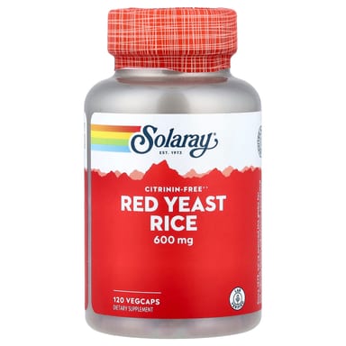Рис Solaray Red Yeast, 600 мг, 120 растительных капсул