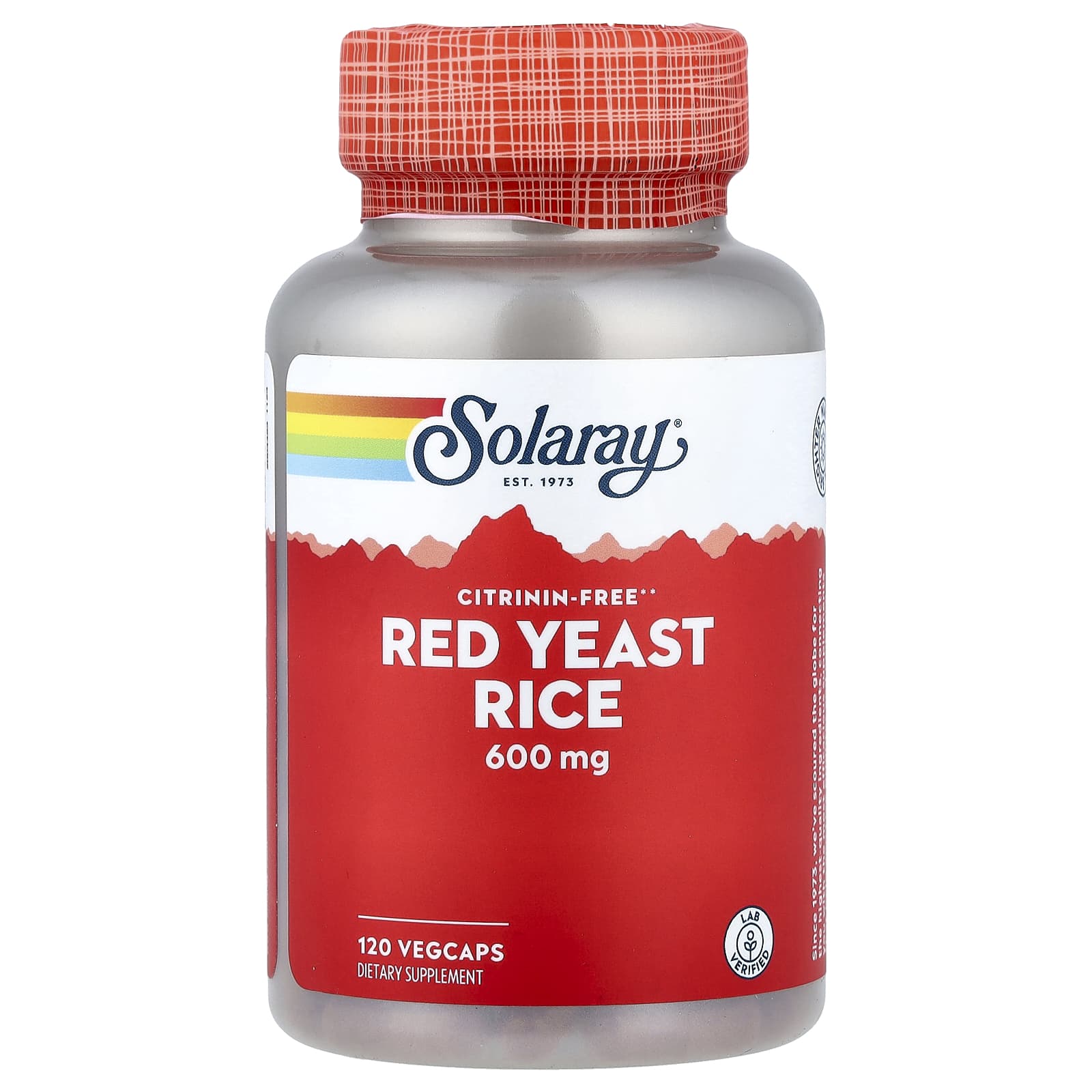 Рис Solaray Red Yeast, 600 мг, 120 растительных капсул