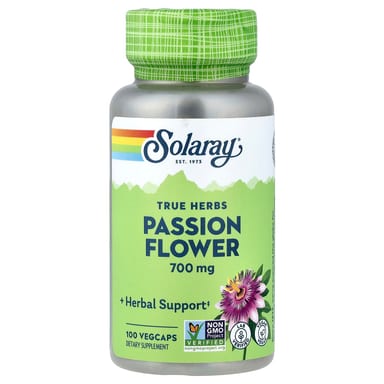 Пассифлора Solaray True Herbs, 350 мг, 100 растительных капсул