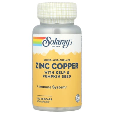 Ламинария Solaray Zinc Copper with & Pumpkin Seed, 100 растительных капсул