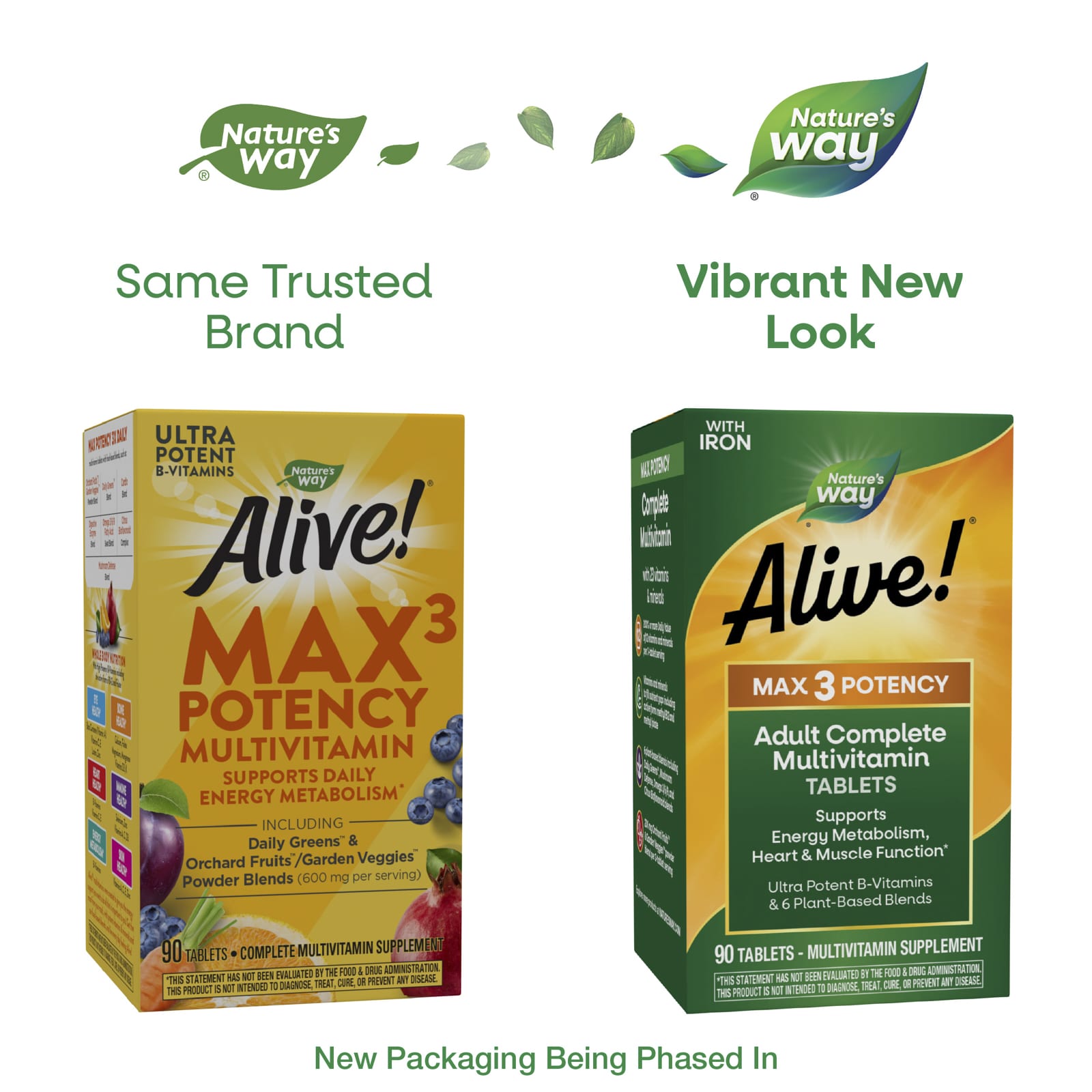 Мультивитамины Nature's Way Alive!® Max3 Potency Adult Complete With Iron, 90 таблеток