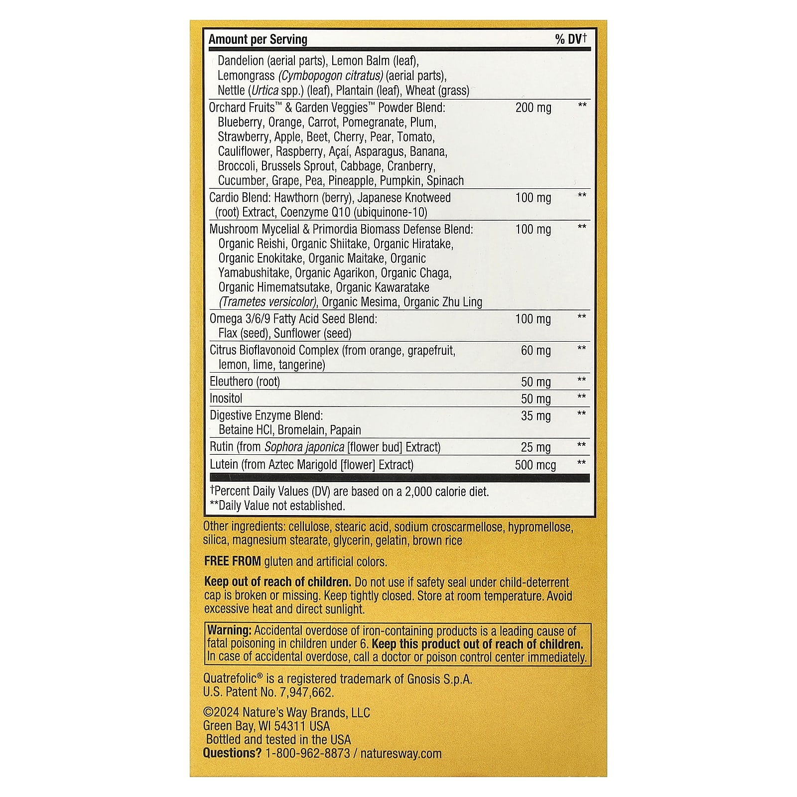 Мультивитамины Nature's Way Alive!® Max3 Potency Adult Complete With Iron, 90 таблеток — фото 4