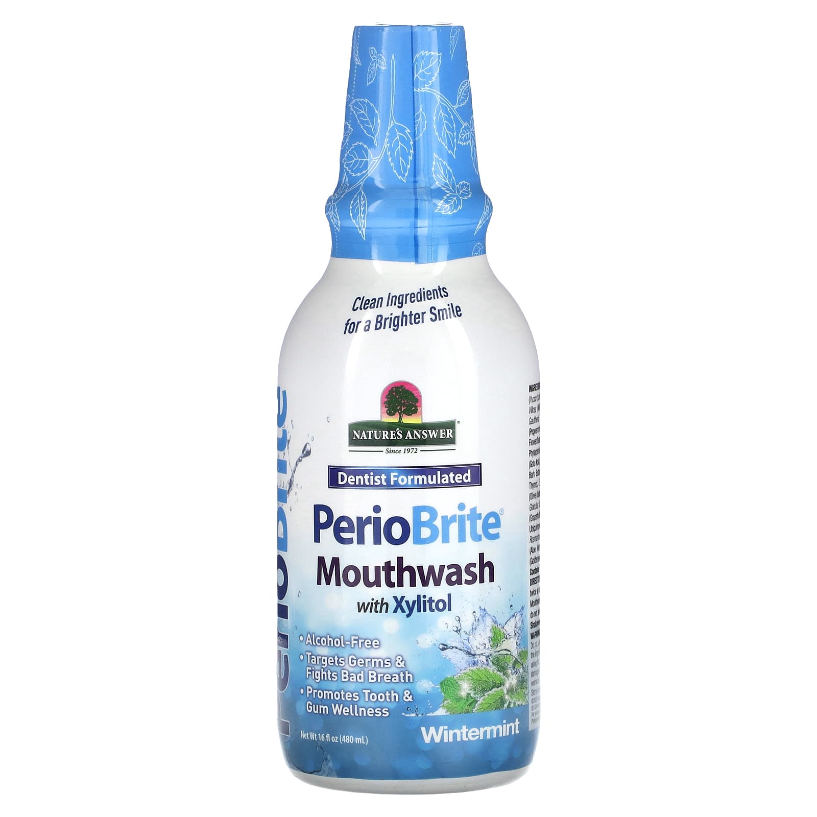 Ополаскиватель для полости рта Nature's Answer PerioBrite with Xylitol, оттенок Wintermint, 480 мл
