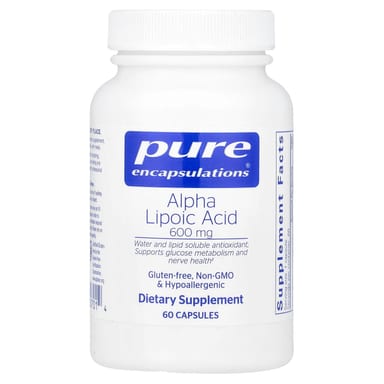 Альфа-липоевая кислота Pure Encapsulations, 600 мг, 60 капсул