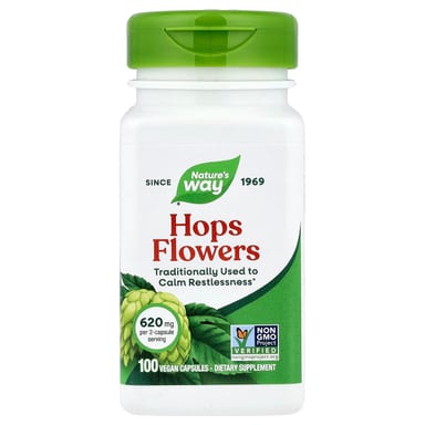 Хмель Nature's Way Flowers, 310 мг, 100 растительных капсул