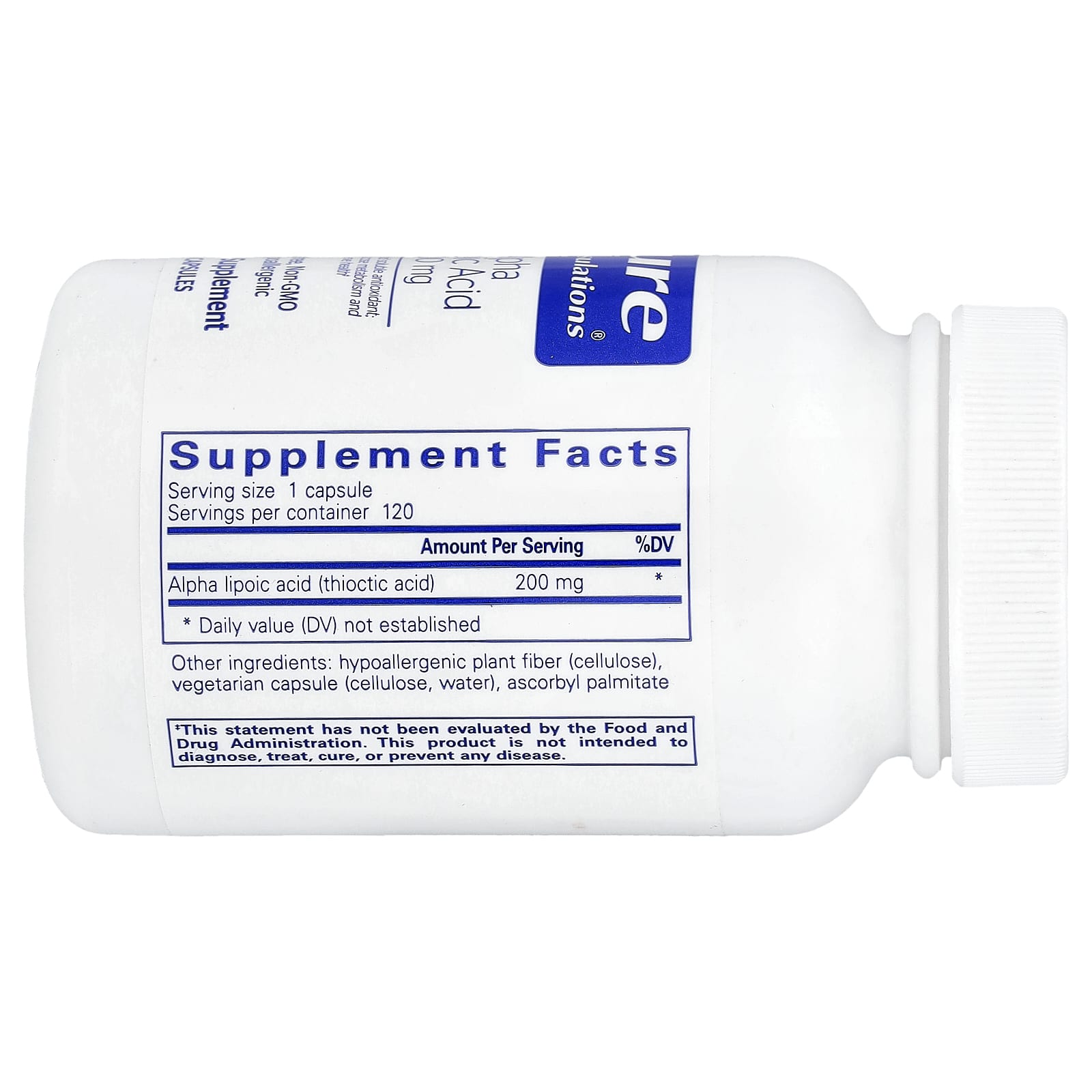 Альфа-липоевая кислота Pure Encapsulations, 200 мг, 120 капсул — фото 2