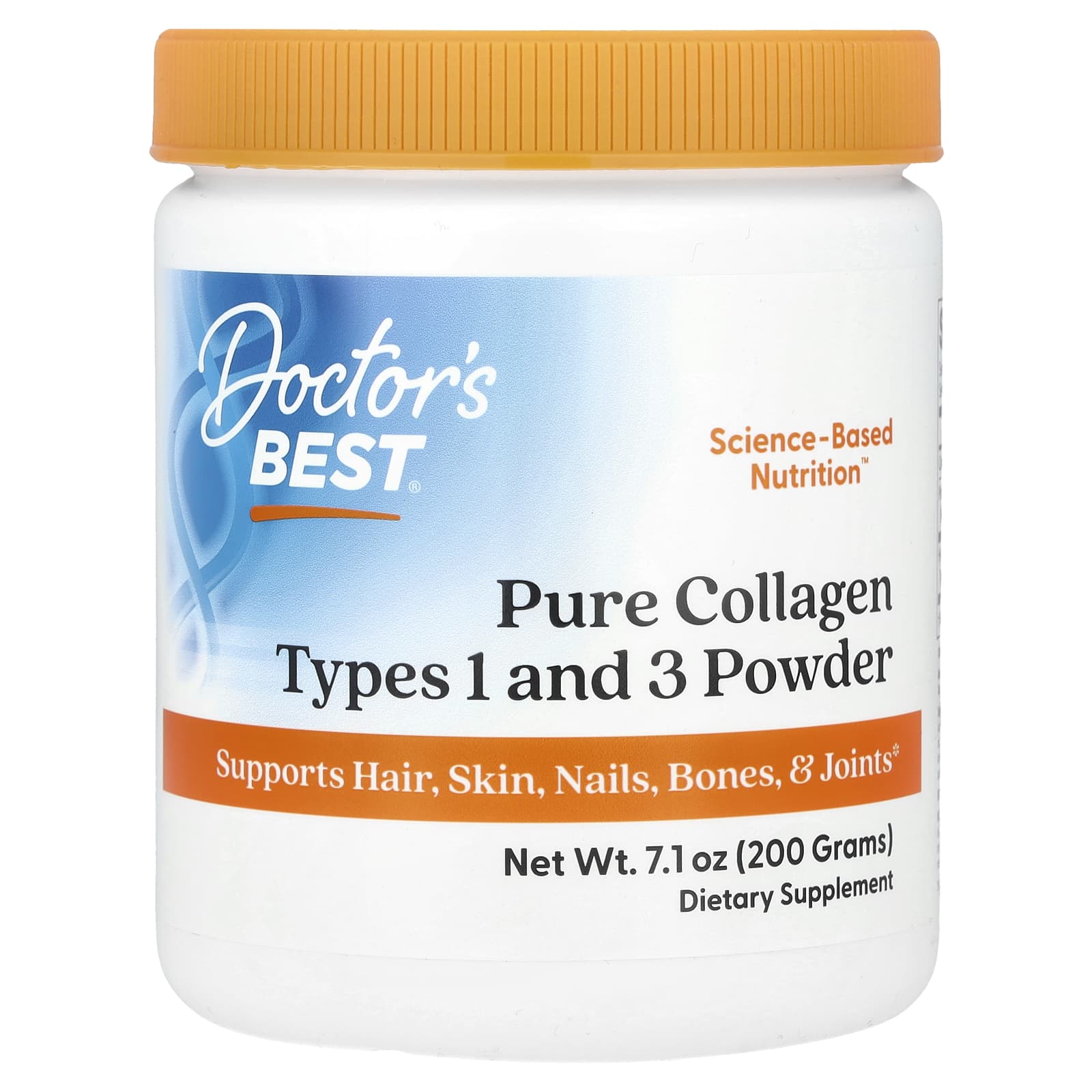 Коллаген Doctor's Best Pure Types 1 and 3 Powder, 200 г, порошок