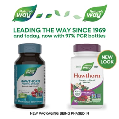 Ягоды боярышника Nature's Way, 300 мг, 90 растительных капсул