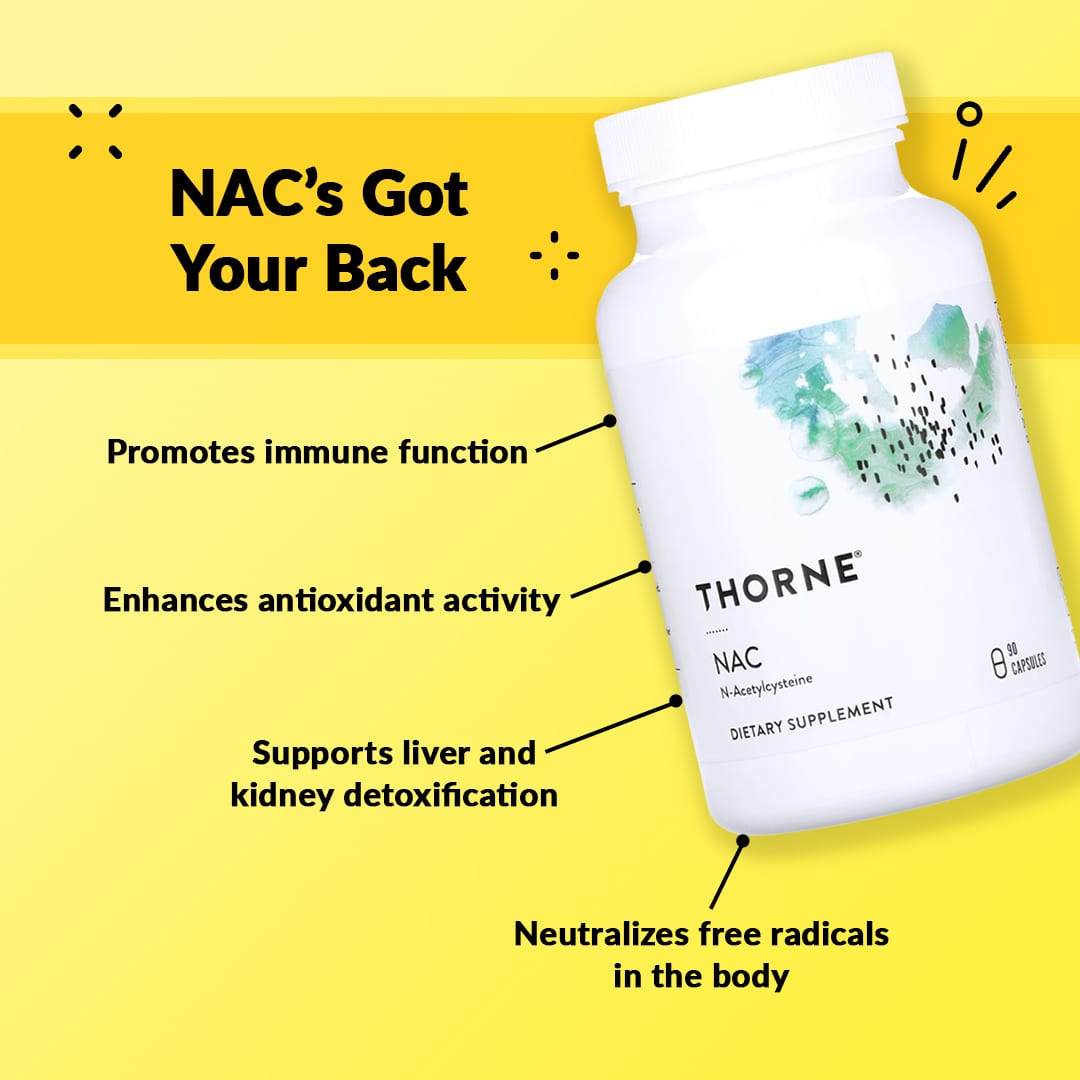 NAC Thorne, 500 мг, 90 капсул