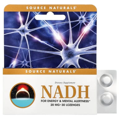 NADH Source Naturals, 20 мг, 30 пастилок