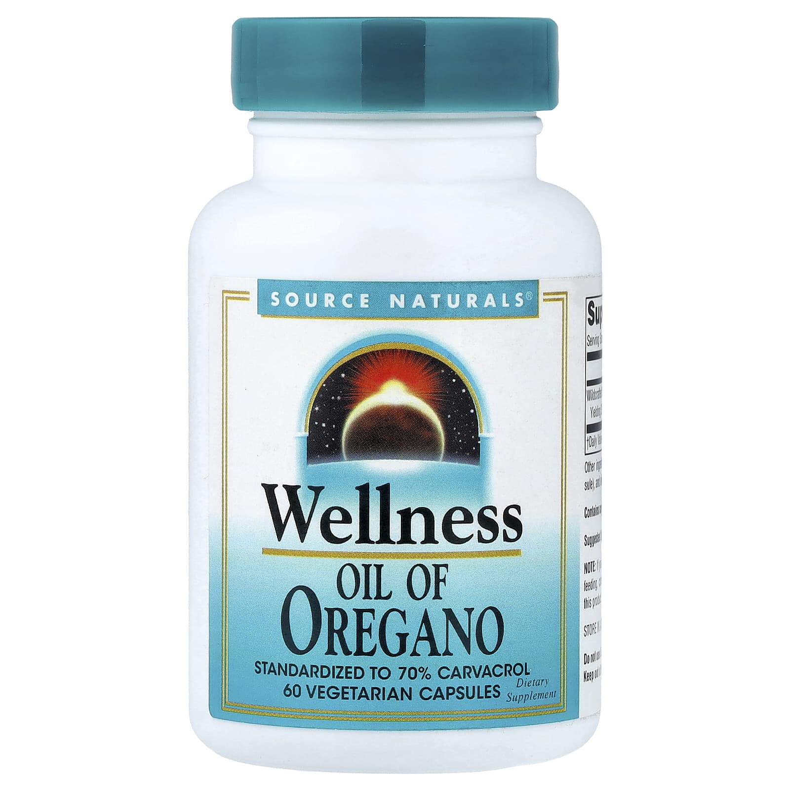 Орегано Source Naturals Wellness, 45 мг, 60 растительных капсул