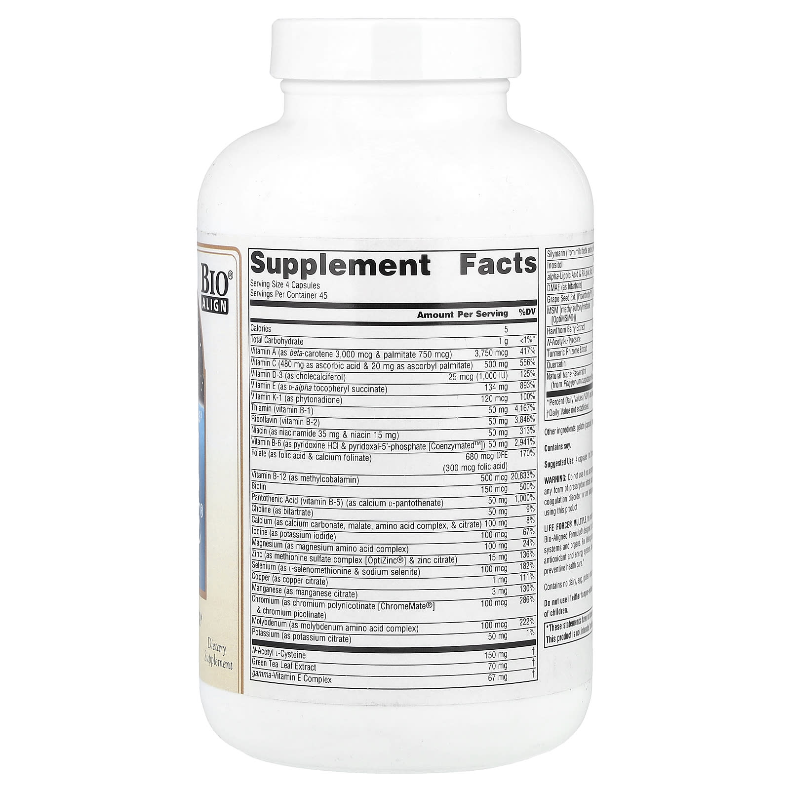 Железо Source Naturals Life Force® Multiple No, 180 капсул — фото 3