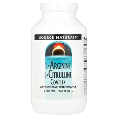 Комплекс Source Naturals L-Arginine L-Citrulline, 1000 мг, 240 таблеток