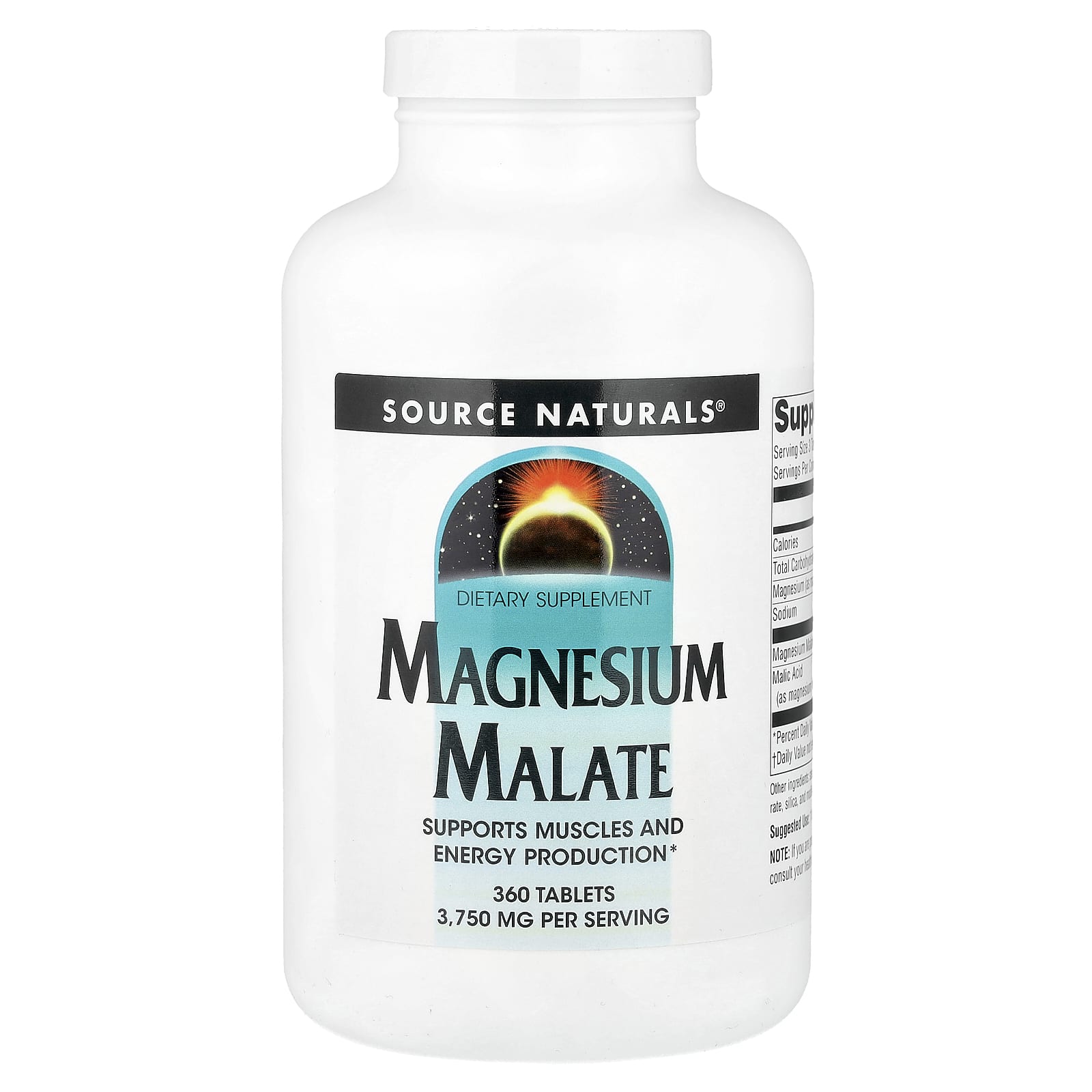 Магний малат Source Naturals, 1250 мг, 360 таблеток