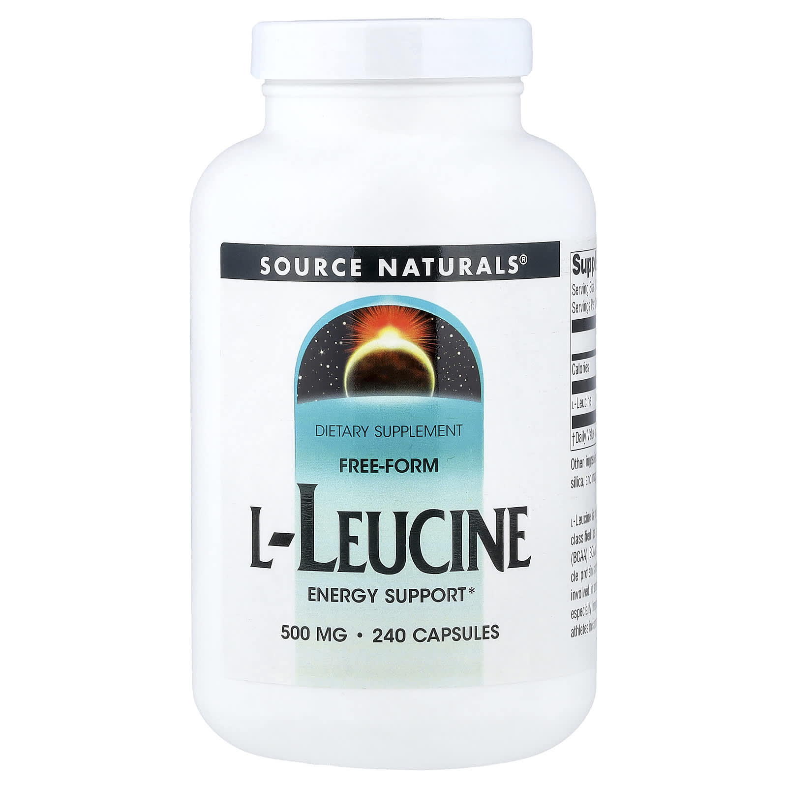 L-лейцин Source Naturals, 500 мг, 240 капсул