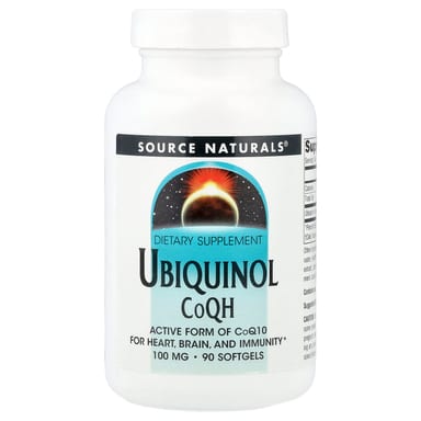 Убихинол Source Naturals CoQH, 100 мг, 90 мягких капсул