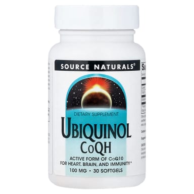 Убихинол Source Naturals, оттенок CoQH, 100 мг, 30 мягких капсул