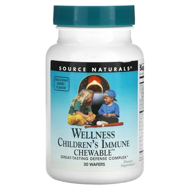 Детский Source Naturals Wellness Immune Chewable™ Delicious Berry, оттенок 30 Wafers