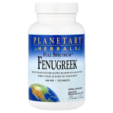 Пажитник Planetary Herbals Full Spectrum™, 600 мг, 120 таблеток