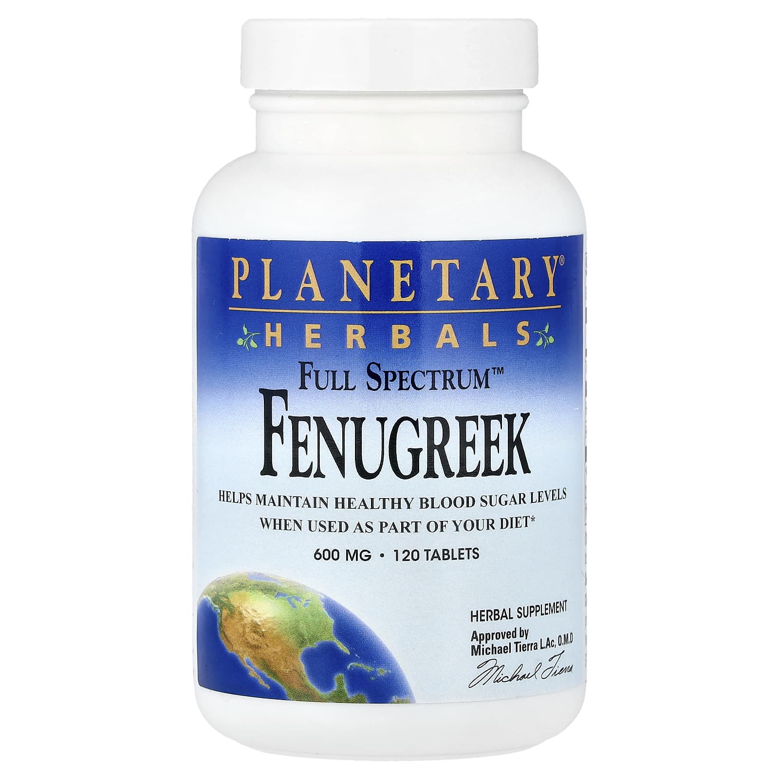 Пажитник Planetary Herbals Full Spectrum™, 600 мг, 120 таблеток
