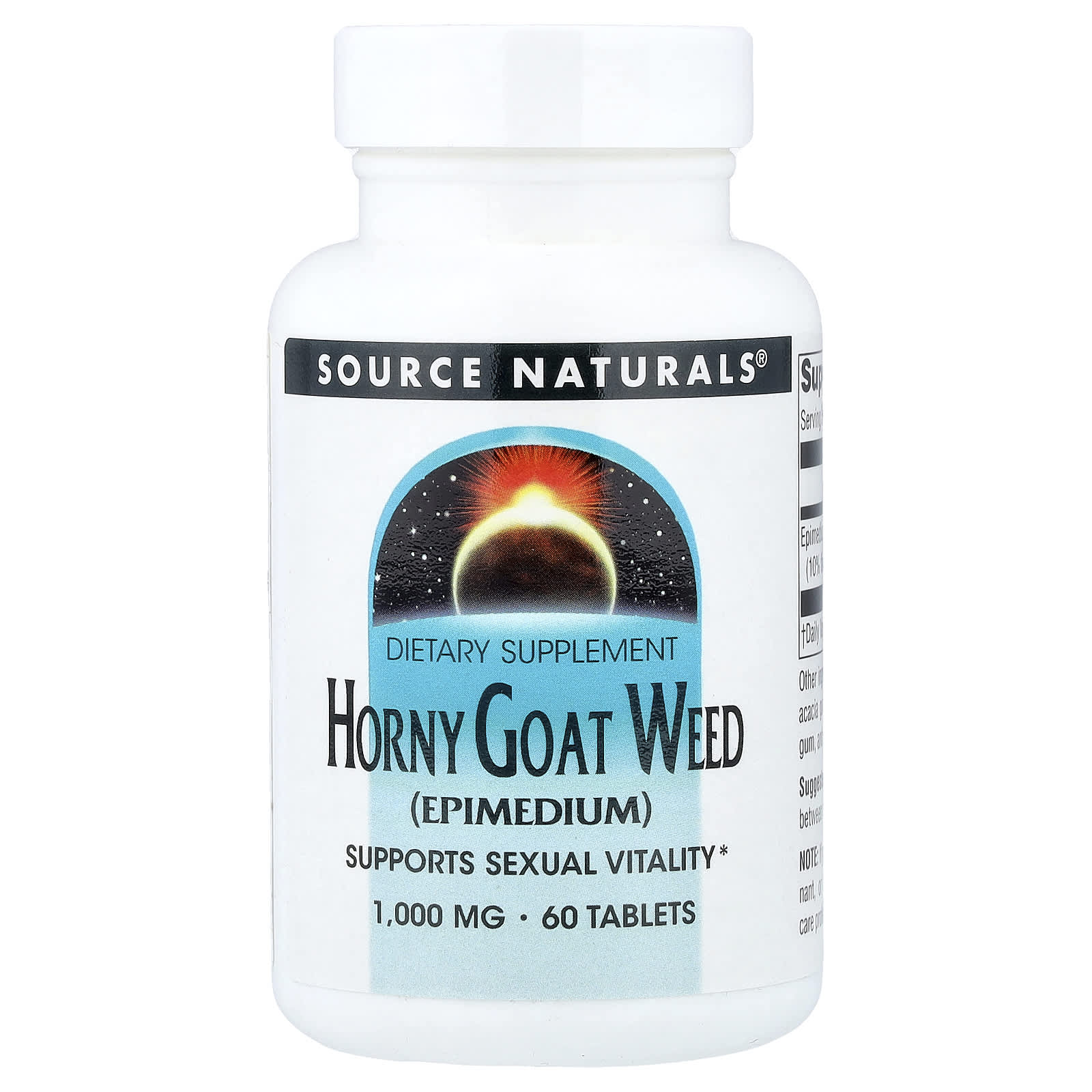 Горянка Source Naturals, 1000 мг, 60 таблеток