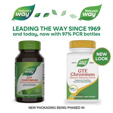 Хром Nature's Way GTF, 200 мкг, 100 растительных капсул