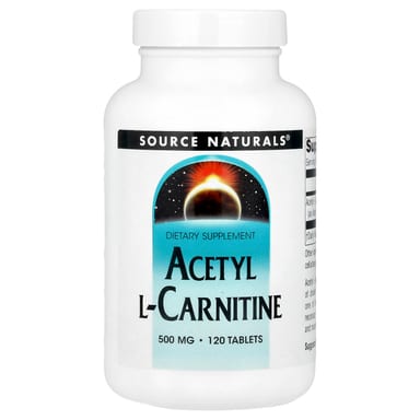 Ацетил-L-карнитин Source Naturals Acetyl L-Carnitine, 500 мг, 120 таблеток