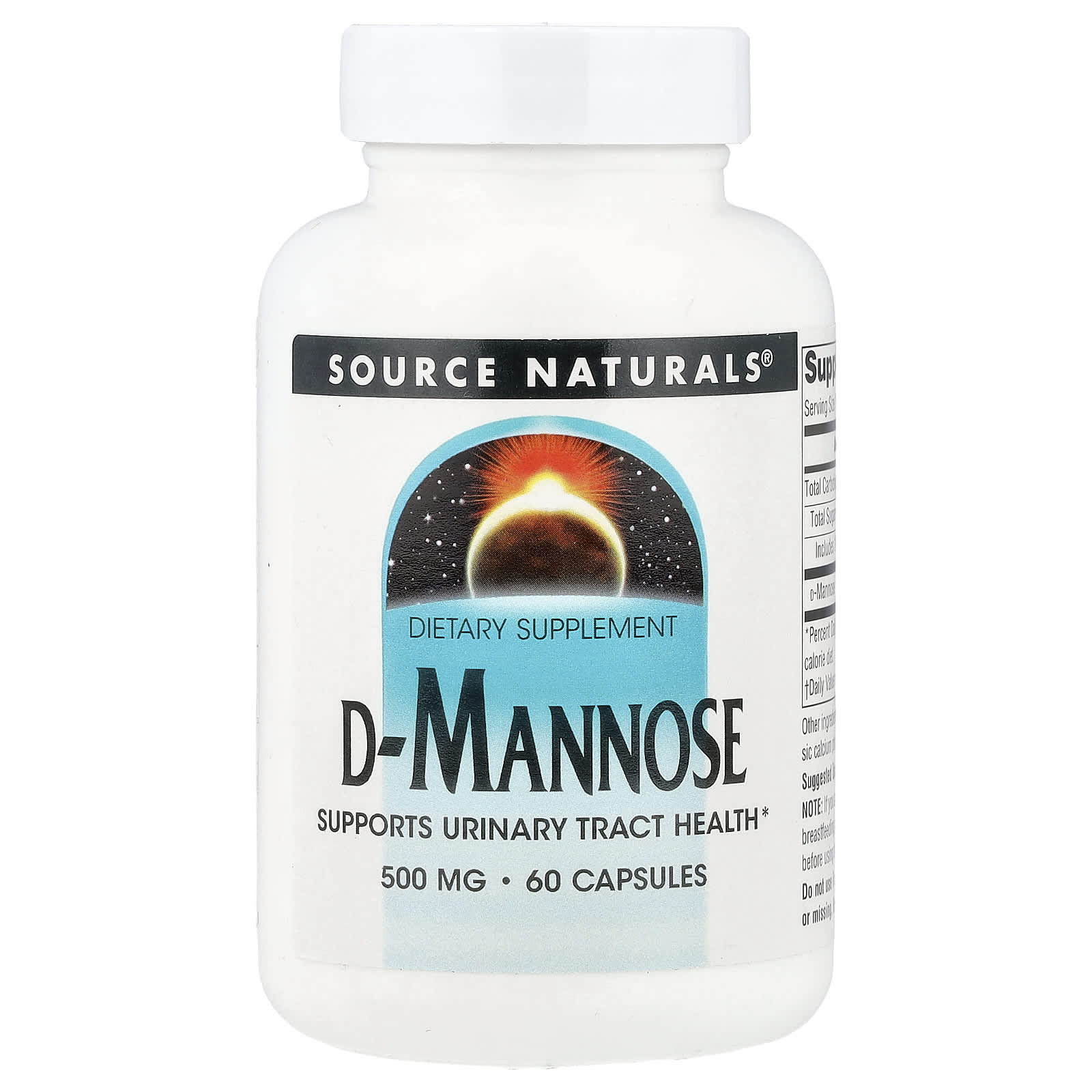 D-манноза Source Naturals D-Mannose, 60 капсул
