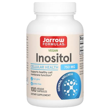 Инозитол Jarrow Formulas Vegan, 750 мг, 100 растительных капсул