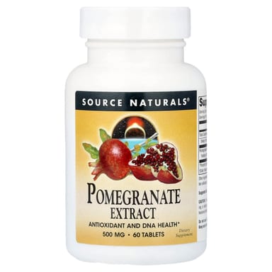 Гранат Source Naturals, вкус Pomegranate Extract, 500 мг, 60 таблеток