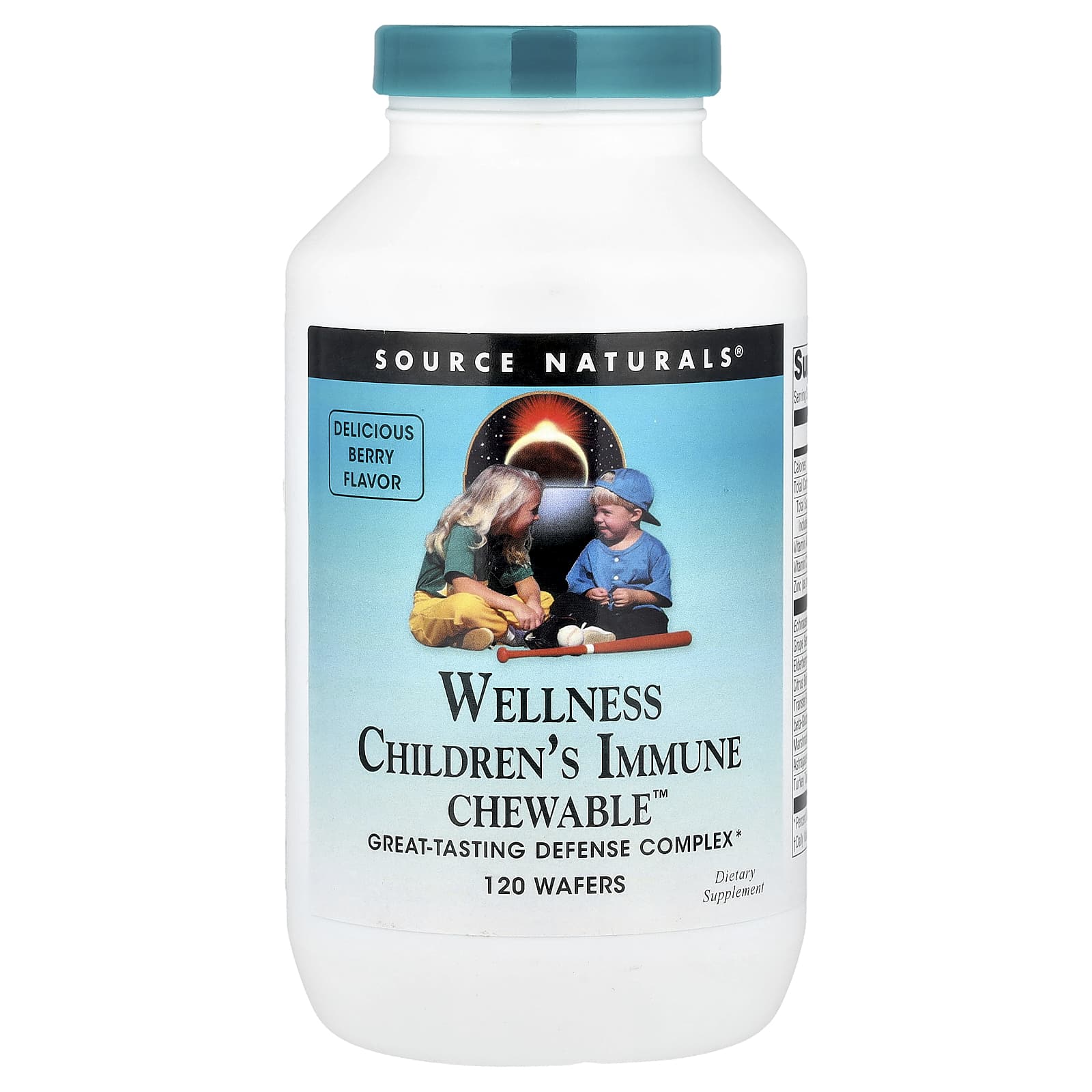 Детский Source Naturals Wellness Immune Chewable™ Berry, оттенок 120 Wafers