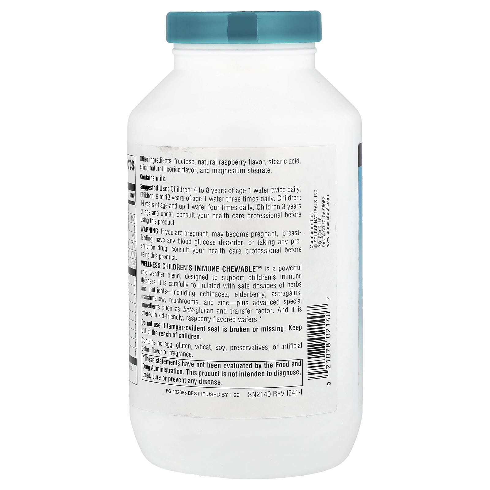 Детский Source Naturals Wellness Immune Chewable™ Berry, оттенок 120 Wafers — фото 2
