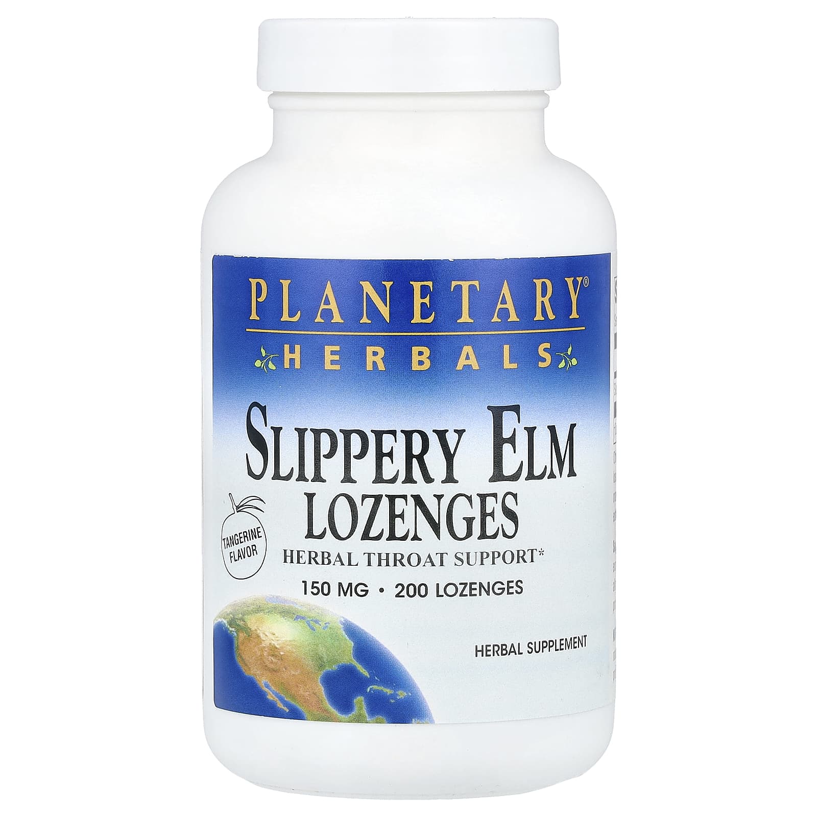 Скользкий вяз Planetary Herbals, вкус Tangerine, 150 мг, 200 пастилок