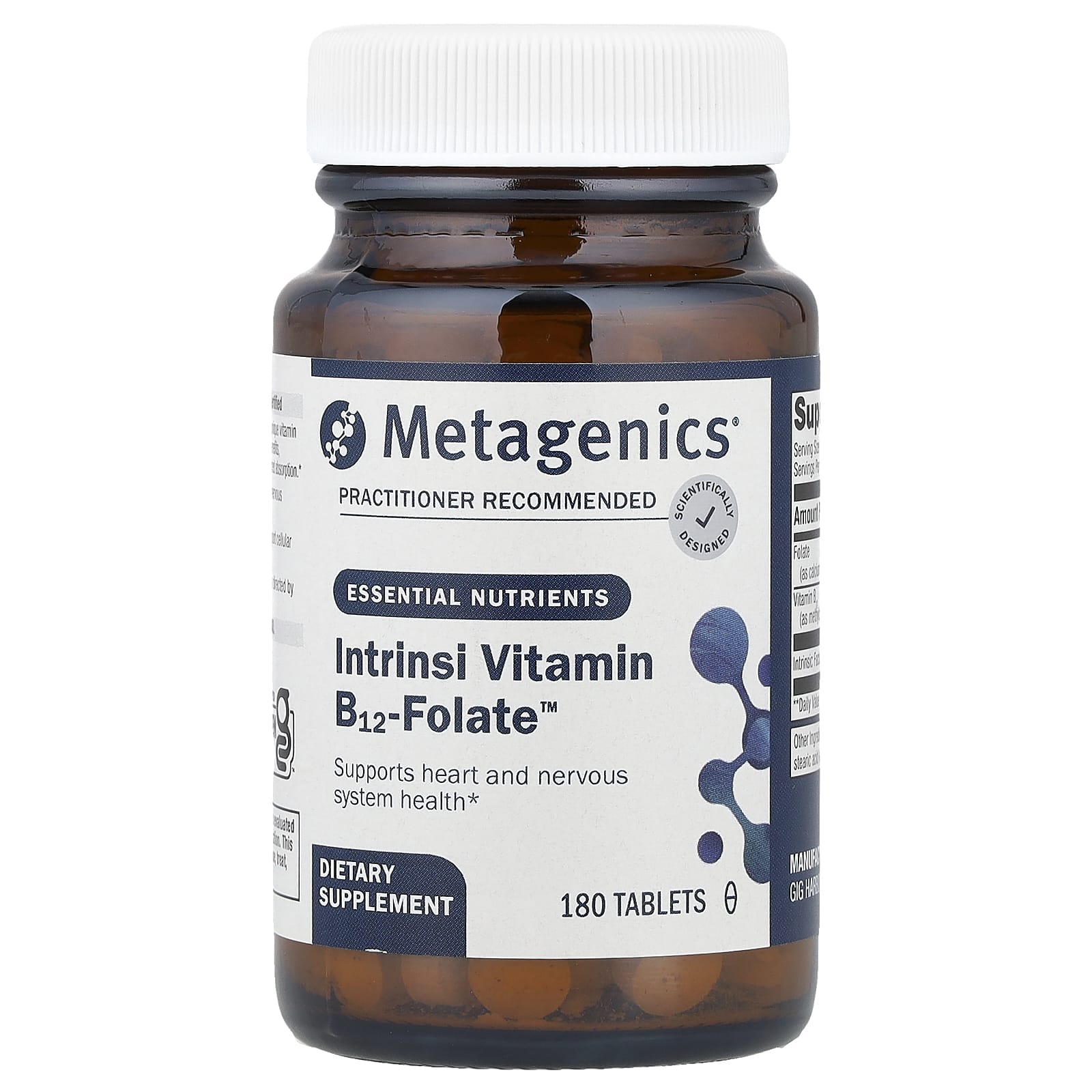 Витамин B12 Metagenics Intrinsi -Folate™, 180 таблеток