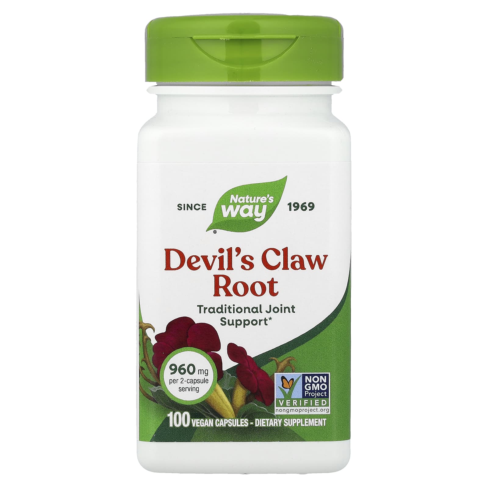 Гарпагофитум Nature's Way Root, 480 мг, 100 растительных капсул