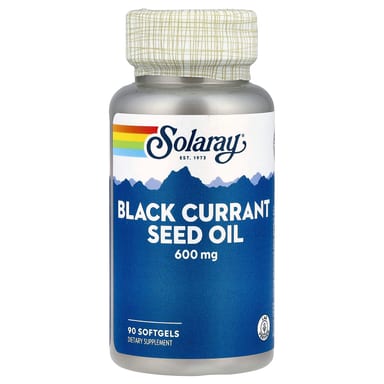 Масло Solaray Black Currant Seed, 600 мг, 90 мягких капсул