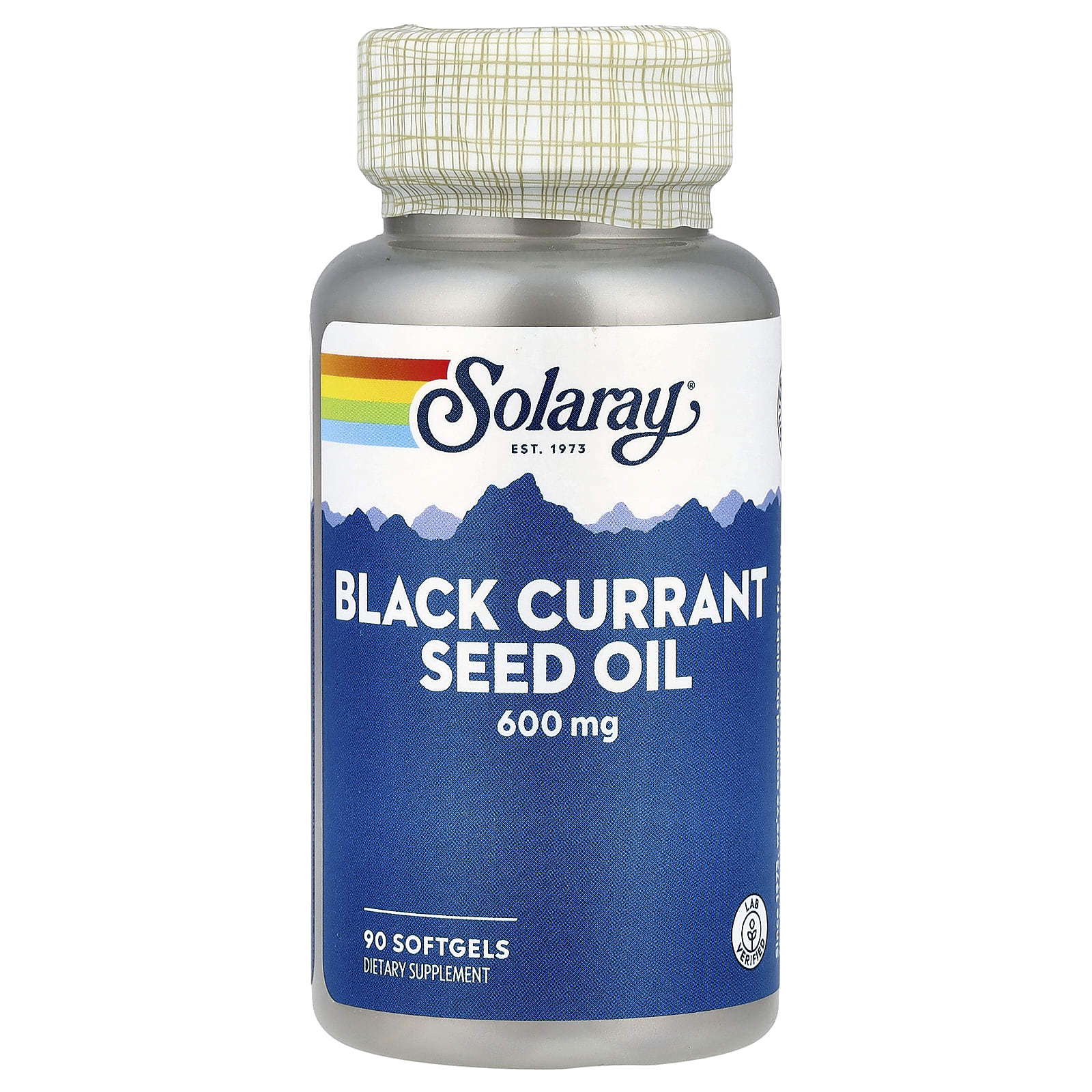 Масло Solaray Black Currant Seed, 600 мг, 90 мягких капсул